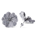 Boucles d&#39;oreille en fleur 925 bijoux en argent sterling en gros